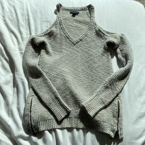 Off the shoulder sweater.